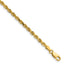 14K 36 inch 3mm Diamond-cut Rope with Lobster Clasp Chain