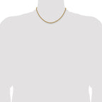 14K 16 inch 3mm Regular Rope with Lobster Clasp Chain
