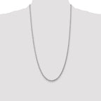 10K White Gold 3.0mm Rope Chain - view 4