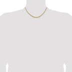 14K 16 inch 3.25mm Diamond-cut Rope with Lobster Clasp Chain