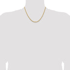 14K 18 inch 3.25mm Diamond-cut Rope with Lobster Clasp Chain