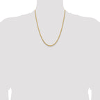 14K 22 inch 3.25mm Diamond-cut Rope with Lobster Clasp Chain