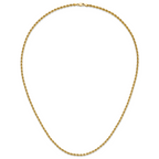 14K 26 inch 3.25mm Diamond-cut Rope with Lobster Clasp Chain