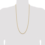 14K 30 inch 3.25mm Diamond-cut Rope with Lobster Clasp Chain