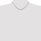 10k White Gold 3.25mm Diamond-cut Rope Chain