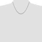 10k White Gold 3.25mm Diamond-cut Rope Chain