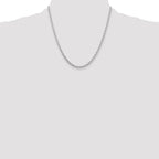 10k White Gold 3.25mm Diamond-cut Rope Chain