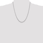 10k White Gold 3.25mm Diamond-cut Rope Chain