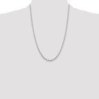 10k White Gold 3.25mm Diamond-cut Rope Chain