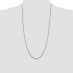 10k White Gold 3.25mm Diamond-cut Rope Chain