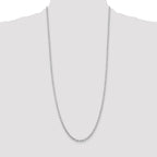 10K White Gold 3.25mm Rope Chain Necklace - view 4