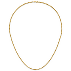 14K 28 inch 3.5mm Diamond-cut Rope with Lobster Clasp Chain