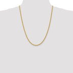 14K 24 inch 3.65mm Regular Rope with Lobster Clasp Chain