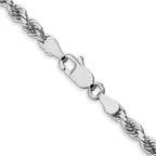 10K White Gold 3.5mm Rope Chain - view 3