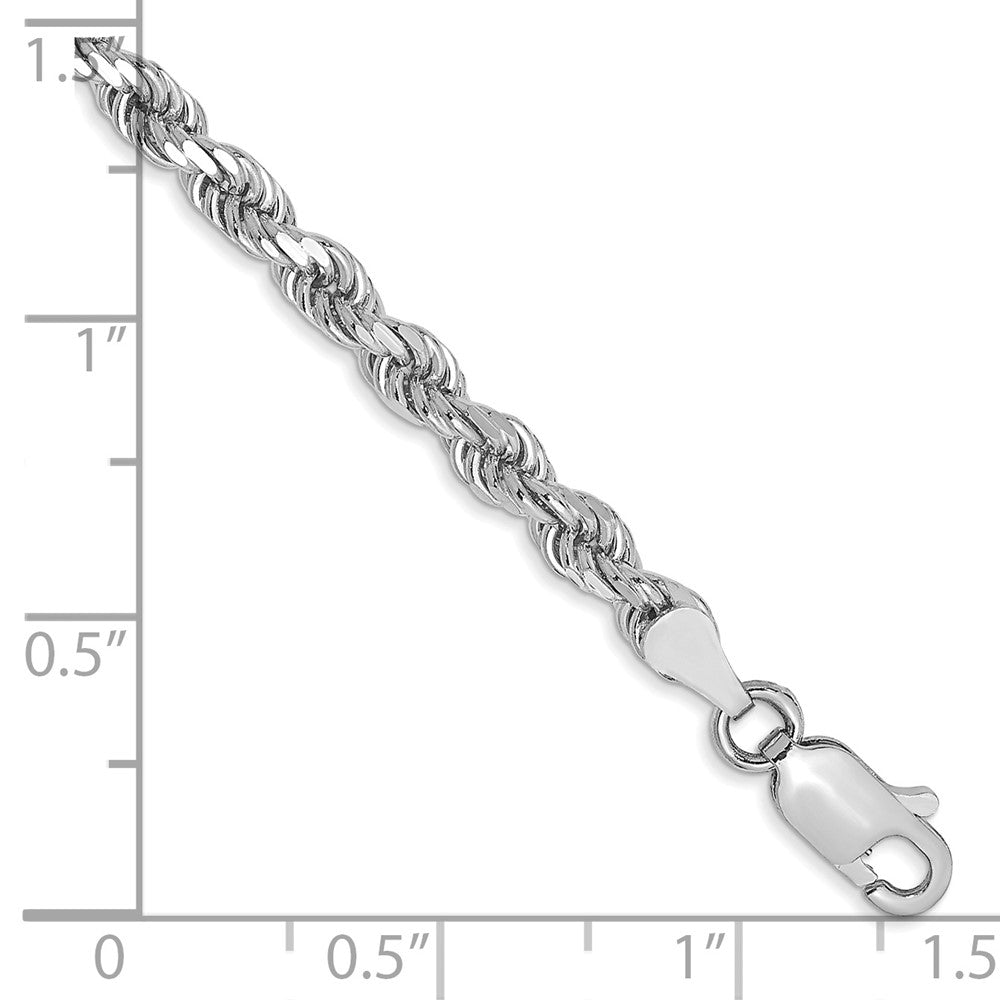 Diamond-Cut Rope Chain in 14K White Gold, 3.5mm - Sophia Jewelers