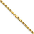 14K 30 inch 3.75mm Diamond-cut Rope with Lobster Clasp Chain