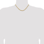 14K 16 inch 3.75mm Diamond-cut Rope with Lobster Clasp Chain