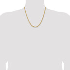 14K 20 inch 3.75mm Diamond-cut Rope with Lobster Clasp Chain