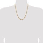 14K 22 inch 3.75mm Diamond-cut Rope with Lobster Clasp Chain