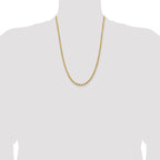 14K 24 inch 3.75mm Diamond-cut Rope with Lobster Clasp Chain