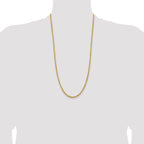 14K 28 inch 3.75mm Diamond-cut Rope with Lobster Clasp Chain