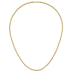 14K 30 inch 3.75mm Diamond-cut Rope with Lobster Clasp Chain