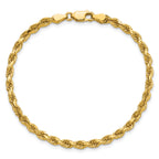 14K 9 inch 3.75mm Diamond-cut Rope with Lobster Clasp Chain