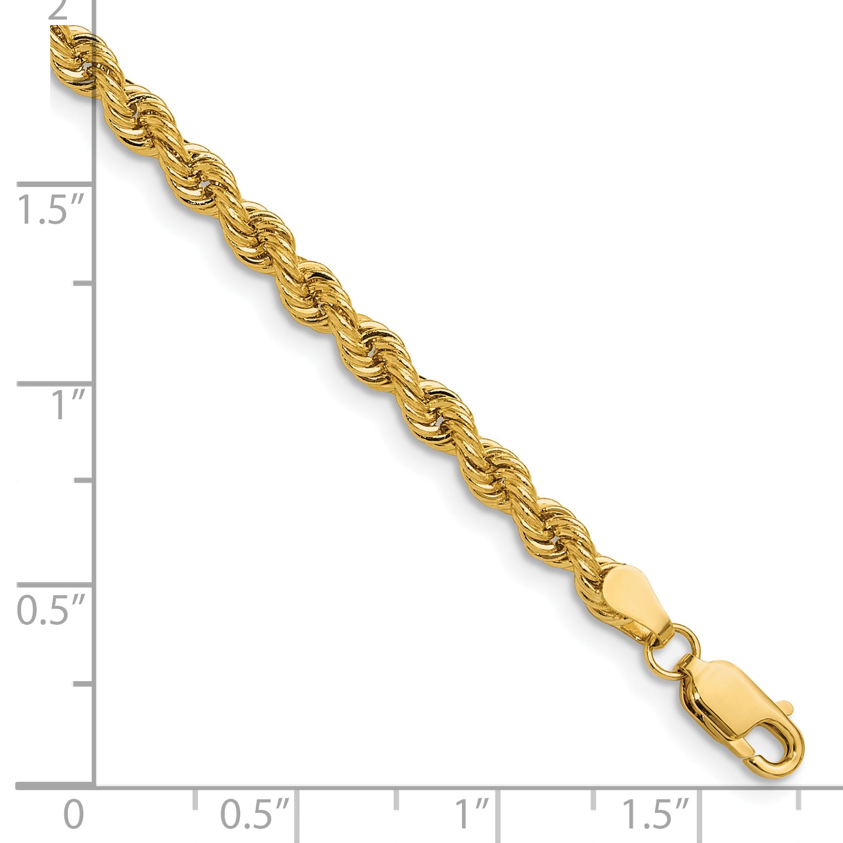 14k 3.8mm Regular Rope Chain Secondary image