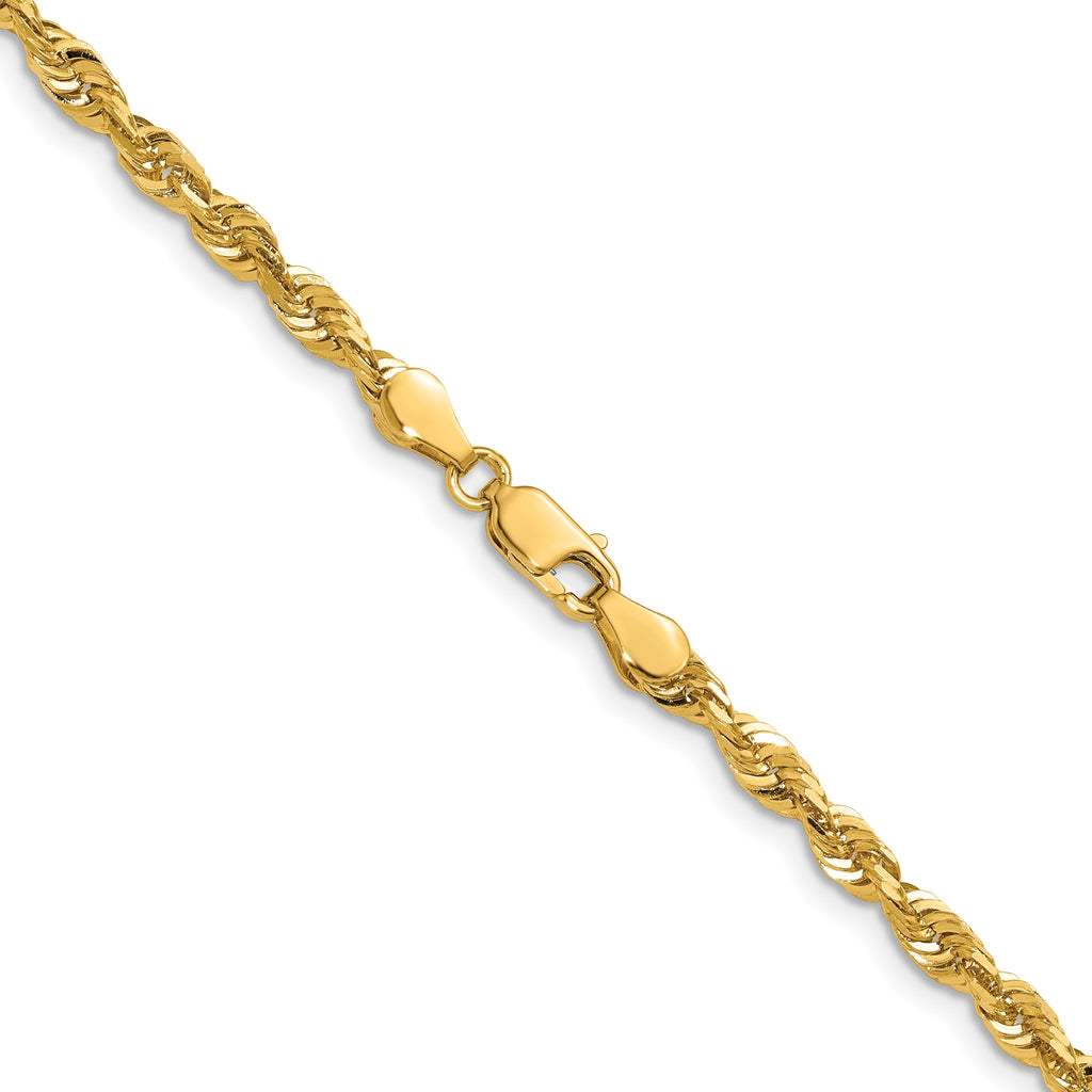 Diamond-Cut Cashmere Rope Chain in 14K Yellow Gold, 3.95mm - Sophia Jewelers