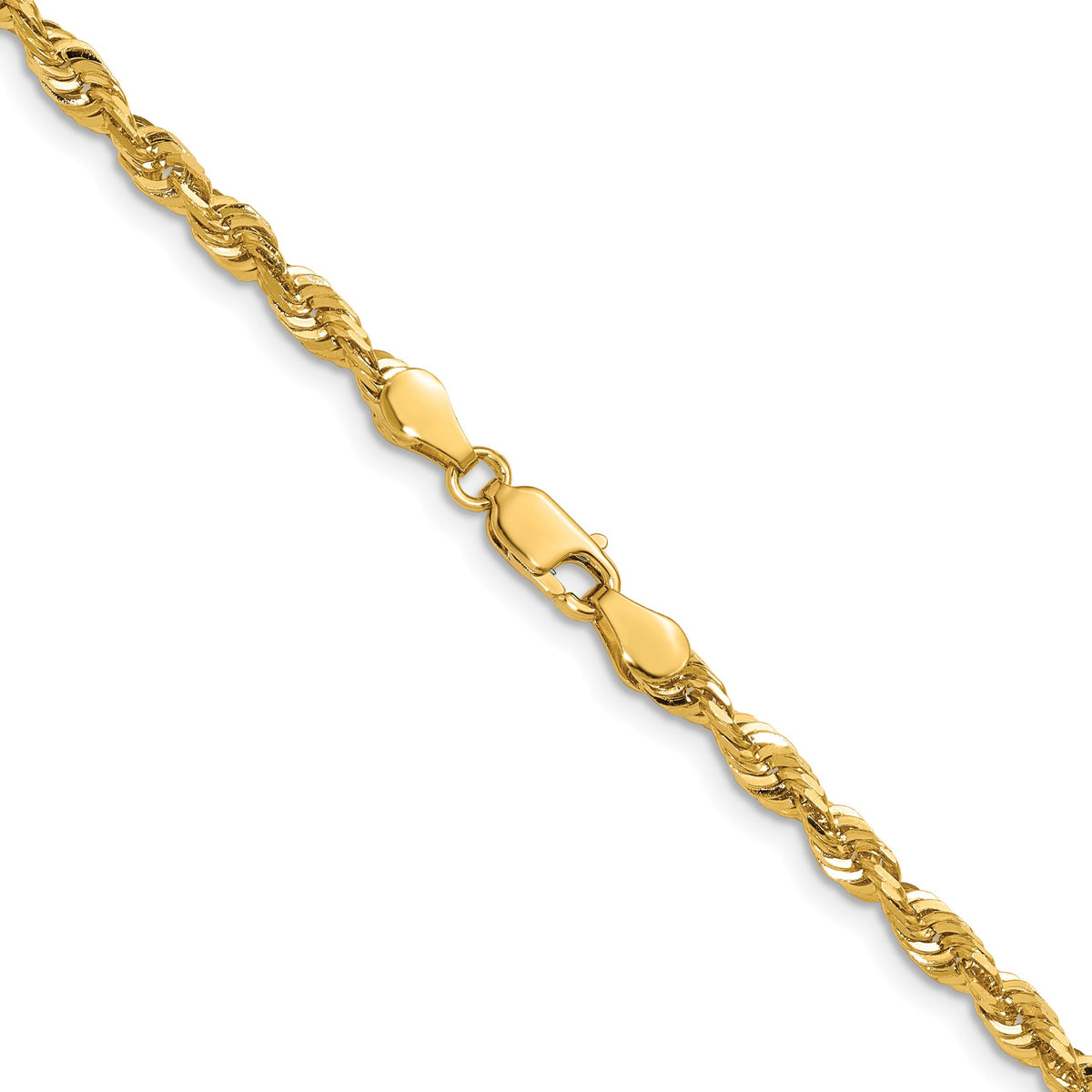 Diamond-Cut Cashmere Rope Chain in 14K Yellow Gold, 3.95mm - Sophia Jewelers