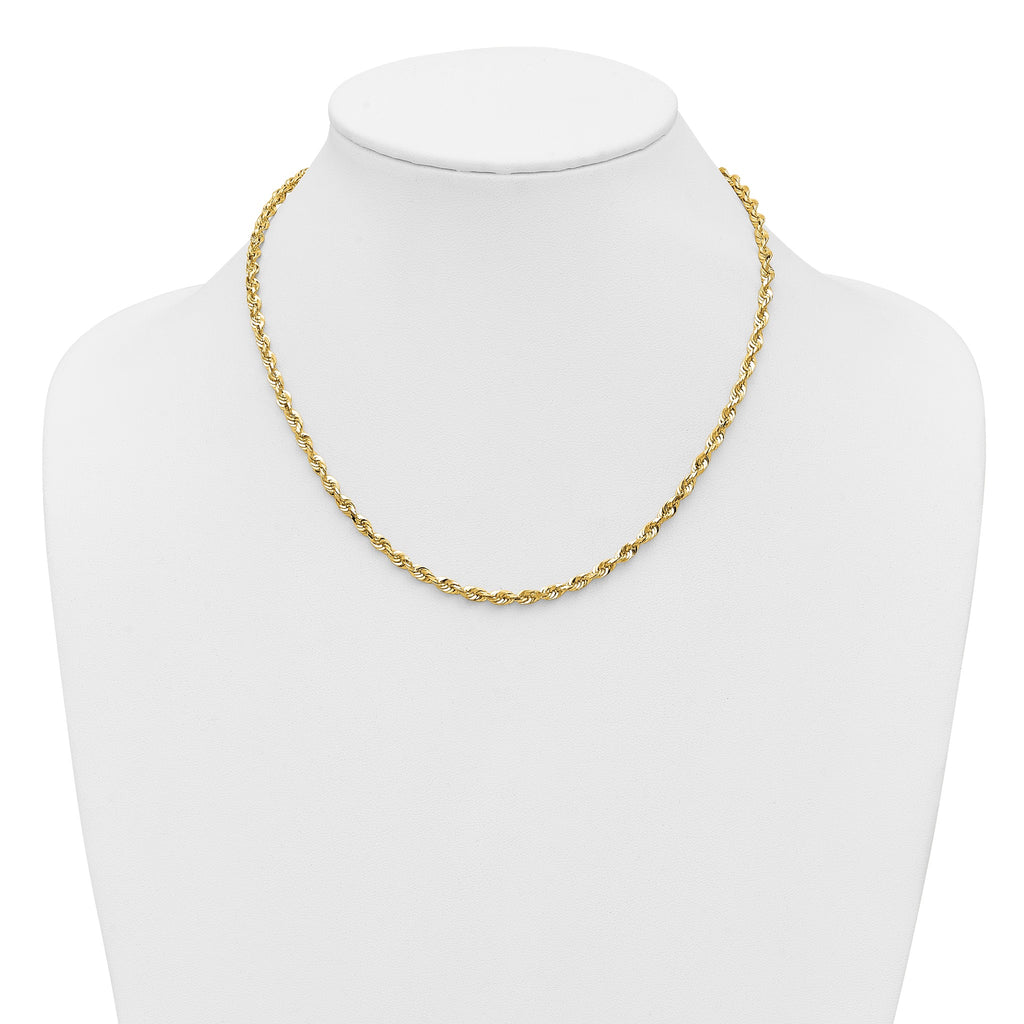 Diamond-Cut Cashmere Rope Chain in 14K Yellow Gold, 3.95mm - Sophia Jewelers