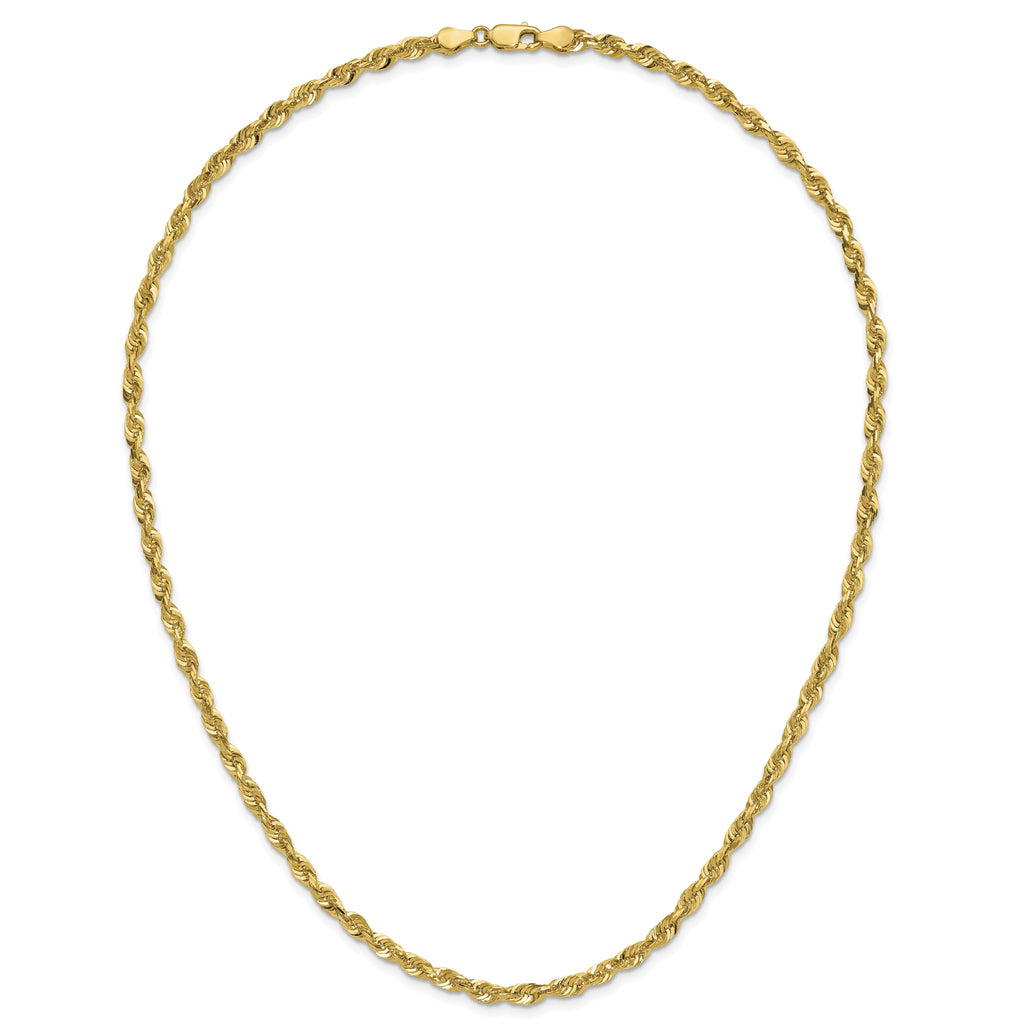 Diamond-Cut Cashmere Rope Chain in 14K Yellow Gold, 3.95mm - Sophia Jewelers