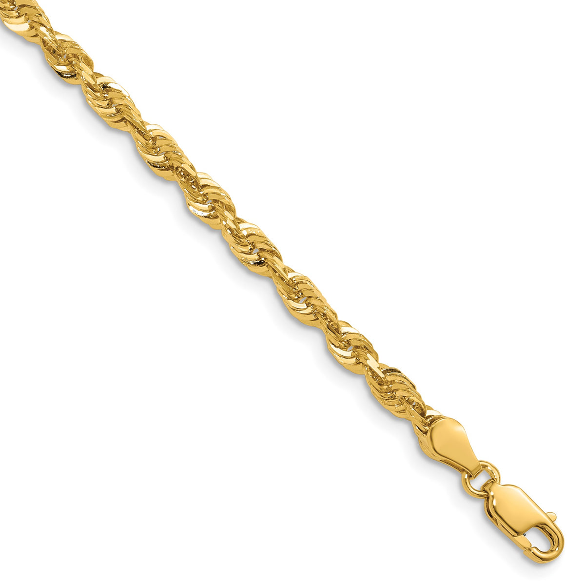 Diamond-Cut Cashmere Rope Chain in 14K Yellow Gold, 3.95mm - Sophia Jewelers