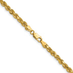 14K 30 inch 4mm Diamond-cut Rope with Lobster Clasp Chain