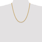14K 22 inch 4mm Regular Rope with Lobster Clasp Chain