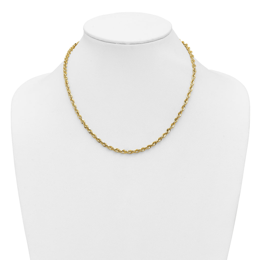 Cashmere Rope Chain in 14K Yellow Gold, 3.95mm - Sophia Jewelers
