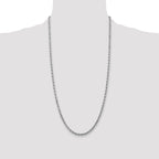 10K White Gold 4.0mm Rope Chain - view 4