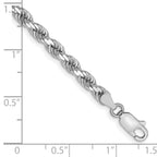10K White Gold 4.0mm Rope Chain - view 2