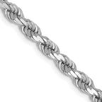 10K White Gold 4.0mm Rope Chain - 30 in