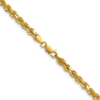 14K 30 inch 4.25mm Diamond-cut Rope with Lobster Clasp Chain