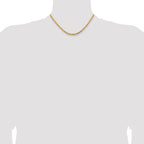 14K 16 inch 4.25mm Diamond-cut Rope with Lobster Clasp Chain