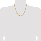 14K 20 inch 4.25mm Diamond-cut Rope with Lobster Clasp Chain