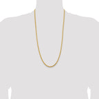 14K 28 inch 4.25mm Diamond-cut Rope with Lobster Clasp Chain