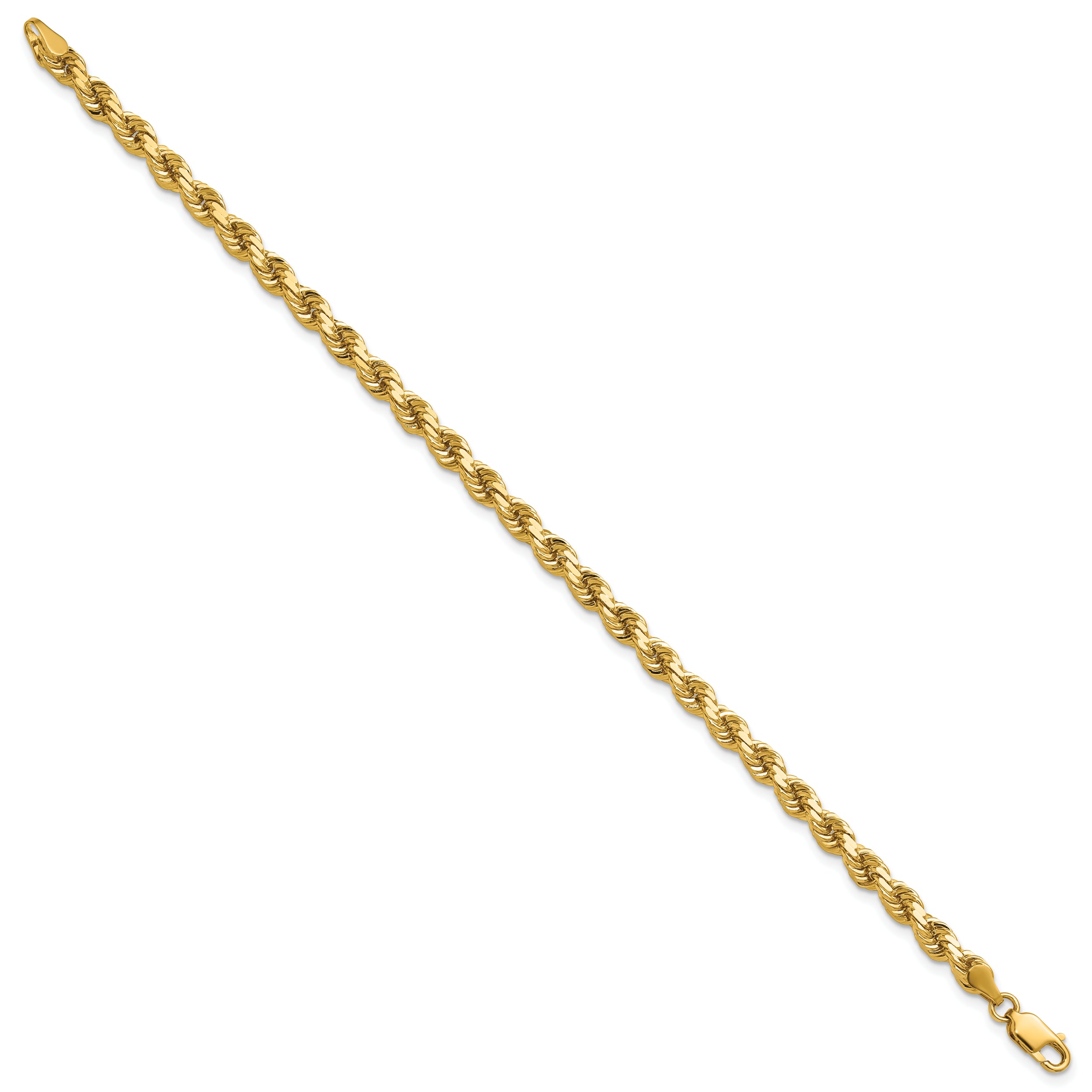 14K 4.25mm D/C Rope with Lobster Clasp Chain