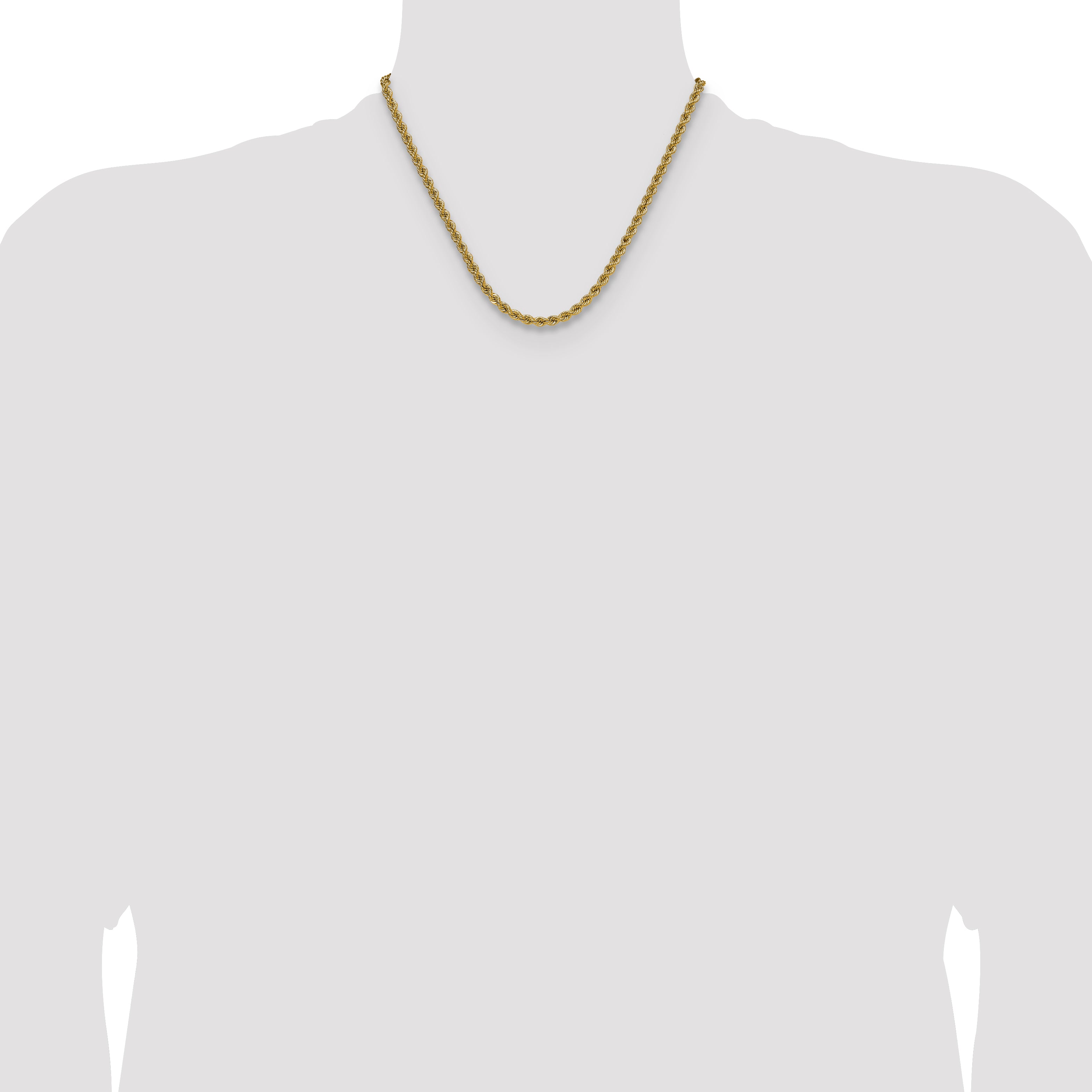 14k 4.2mm Regular Rope Chain