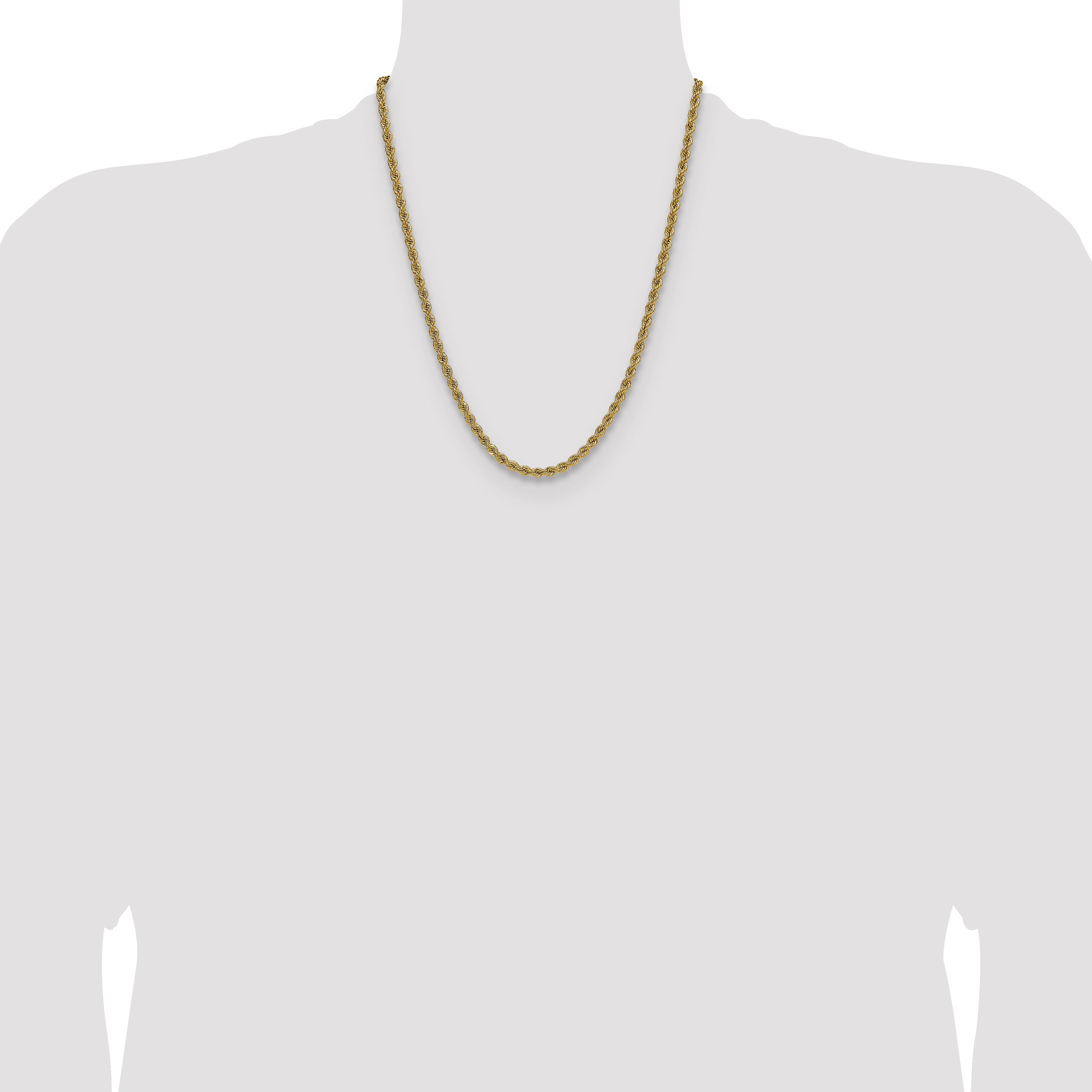 14k 4.2mm Regular Rope Chain