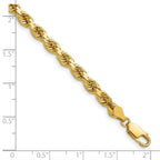 14K 30 inch 4.5mm Diamond-cut Rope with Lobster Clasp Chain
