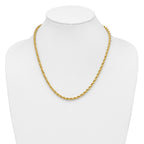 14K 20 inch 5mm Regular Rope with Lobster Clasp Chain