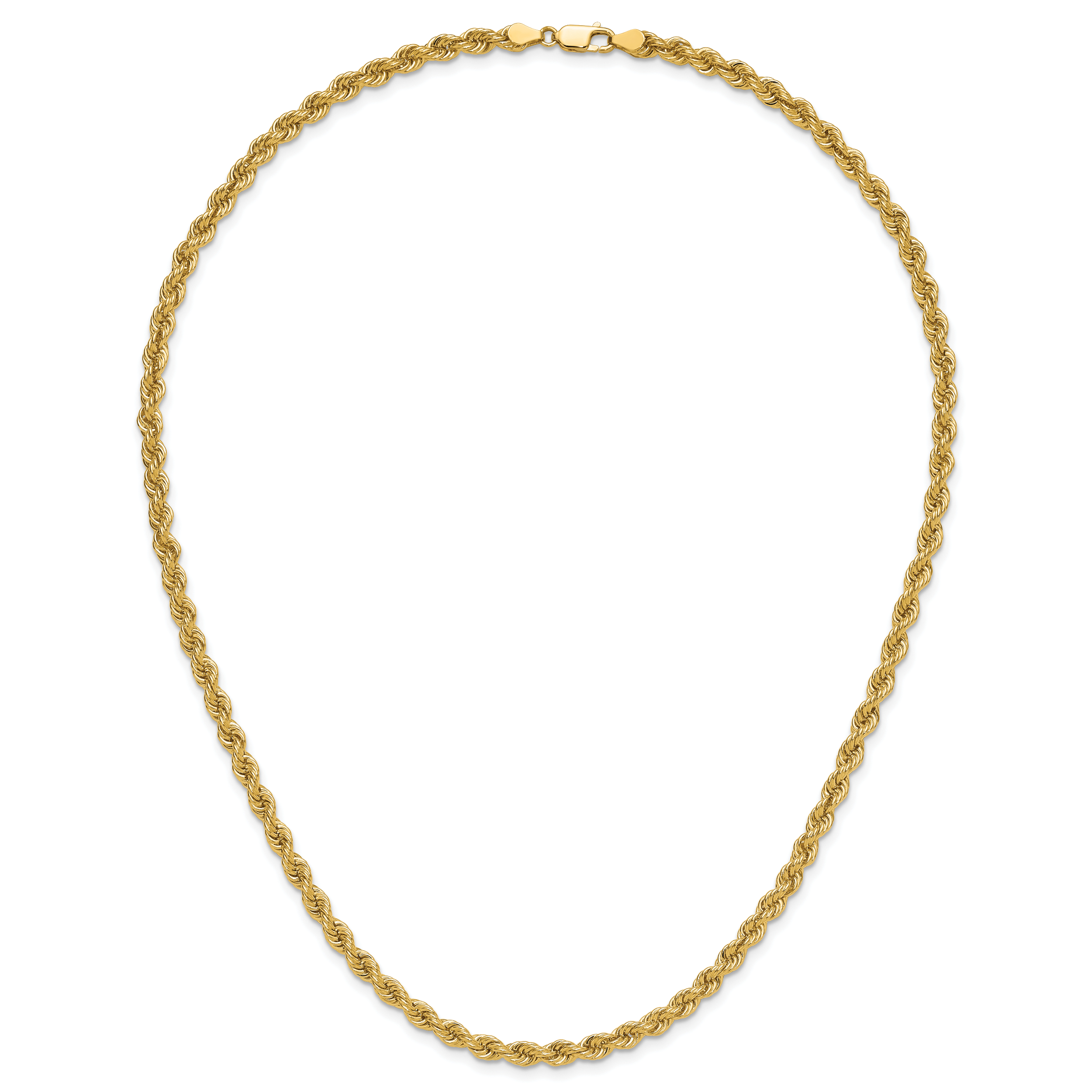 14K 20 inch 5mm Regular Rope with Lobster Clasp Chain