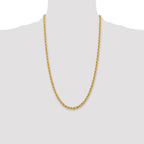 14K 26 inch 5mm Regular Rope with Lobster Clasp Chain